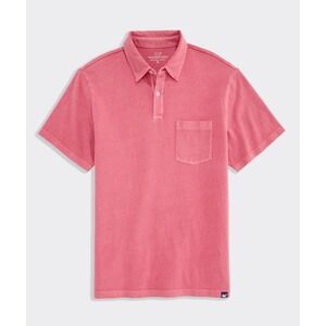Vineyard Vines‎ Men's Short Sleeve Polo Shirt Pink Washed Cotton Pocket XXL